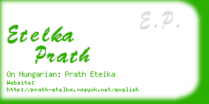 etelka prath business card